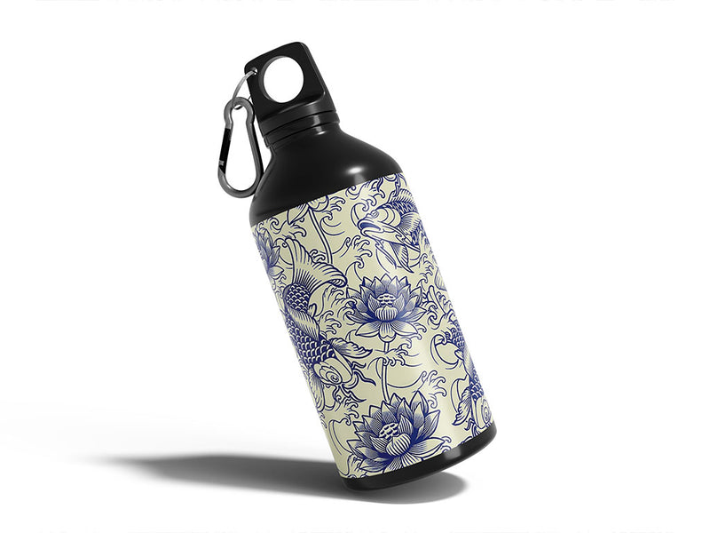 white koi salt water Water Bottle DIY Stickers
