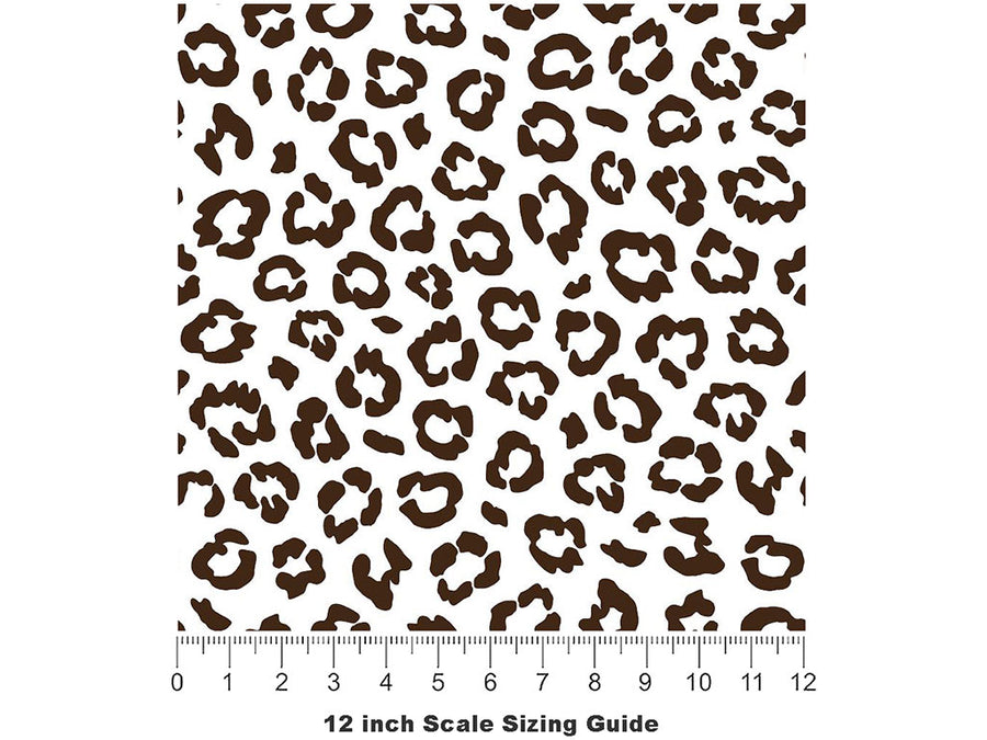 White Leopard Vinyl Film Pattern Size 12 inch Scale~Rwraps White Leopard Sizing Chart~3