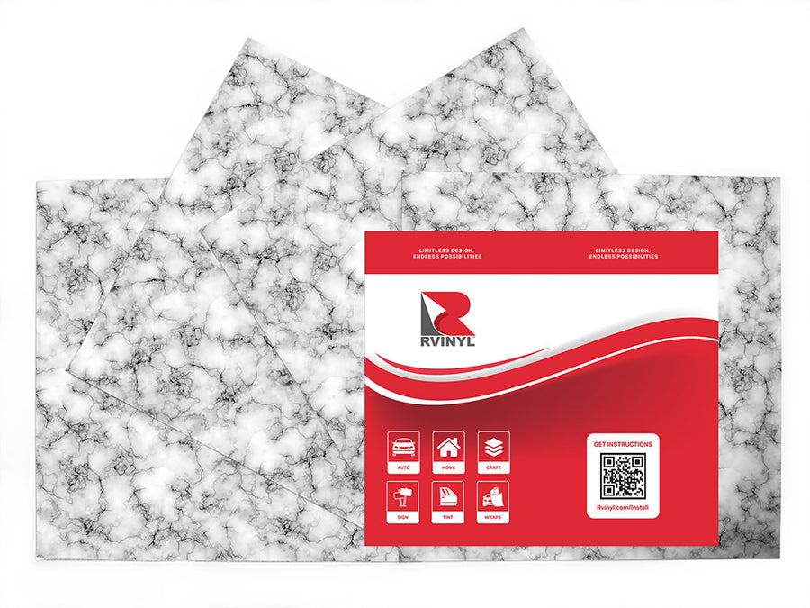 white marble stone Craft Vinyl Sheet Pack