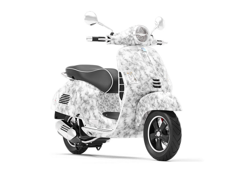 White Marble Vespa Scooter Wrap Film