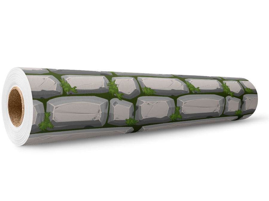 White Mossy Brick Wrap Film Wholesale Roll~Rwraps Series 914 Digitally Printed Vinyl Roll~5