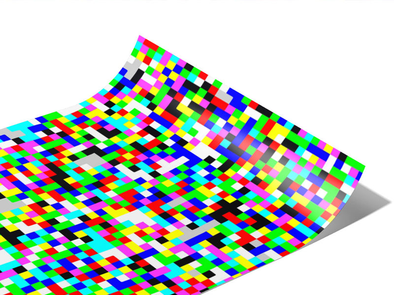 White Noise Pixel Vinyl Wraps~Rwraps Series 914 Digitally Printed Vinyl Wrap~0