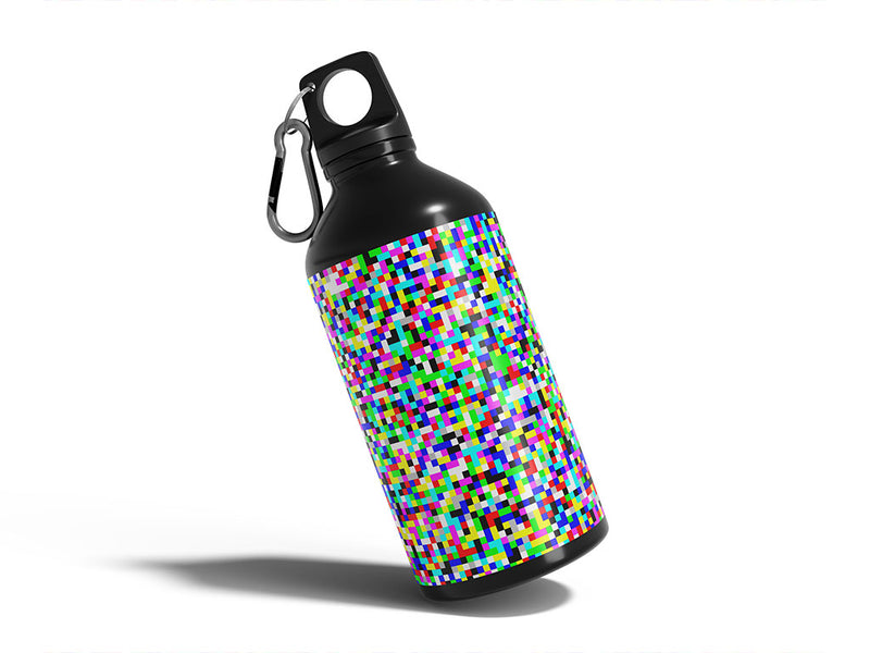white noise pixel Water Bottle DIY Stickers