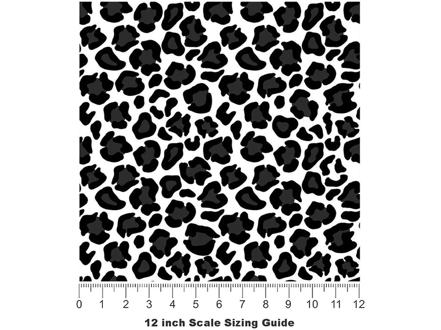 White Panther Vinyl Film Pattern Size 12 inch Scale~Rwraps White Panther Sizing Chart~3