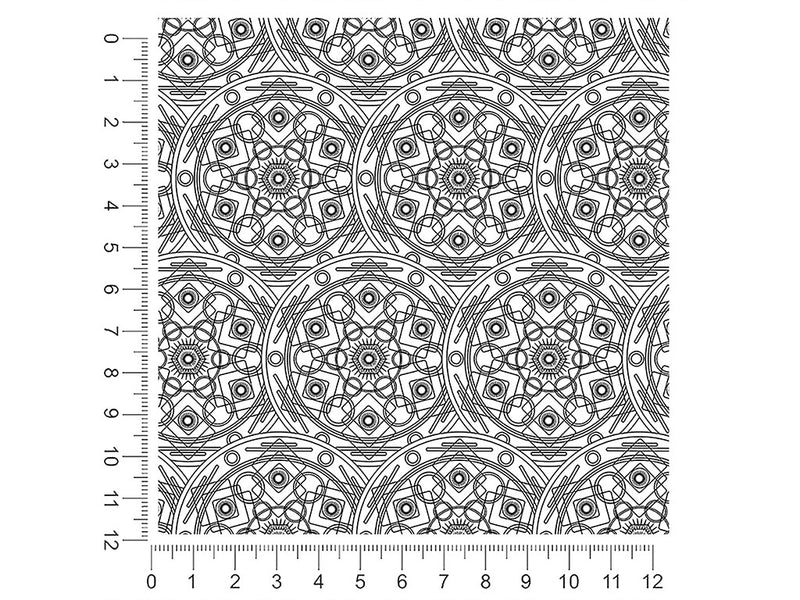 white polygons mandala 1ft x 1ft Craft Sheets
