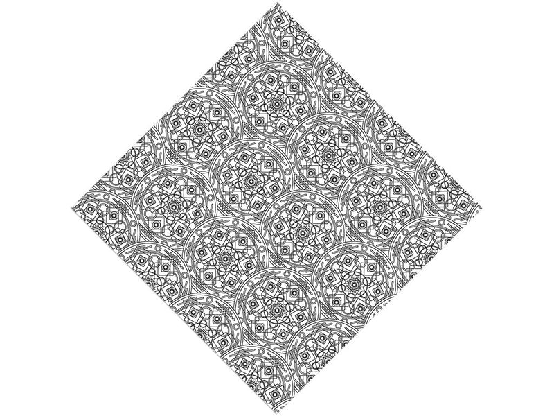 White Polygons Mandala Vinyl Wrap Pattern