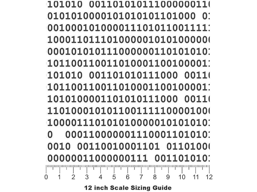 White Rabbit Technology Vinyl Film Pattern Size 12 inch Scale~Rwraps White Rabbit Technology Sizing Chart~3