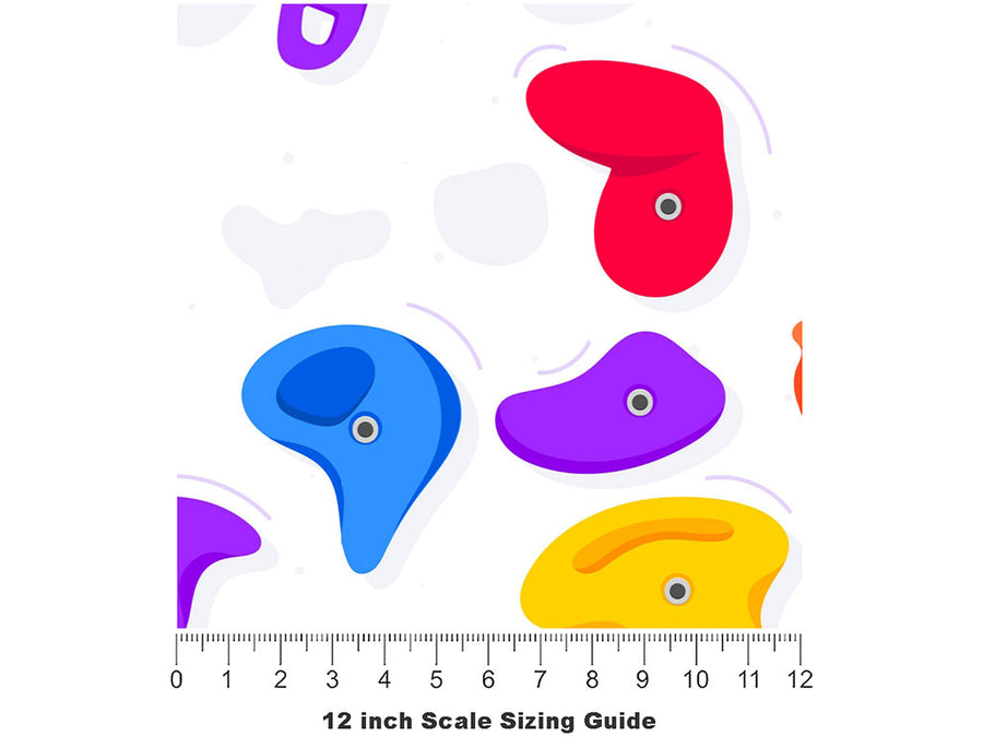 White Rock Wall Sport Vinyl Film Pattern Size 12 inch Scale~Rwraps White Rock Wall Sport Sizing Chart~2