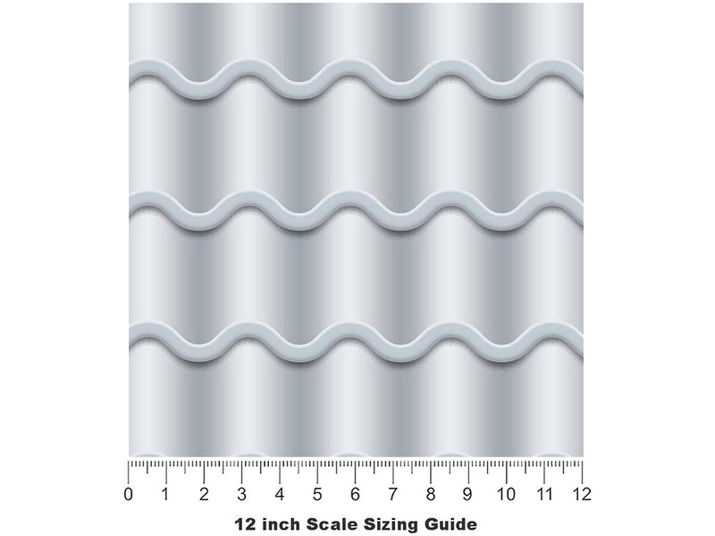 White Tile Vinyl Film Pattern Size 12 inch Scale~Rwraps White Tile Sizing Chart~3
