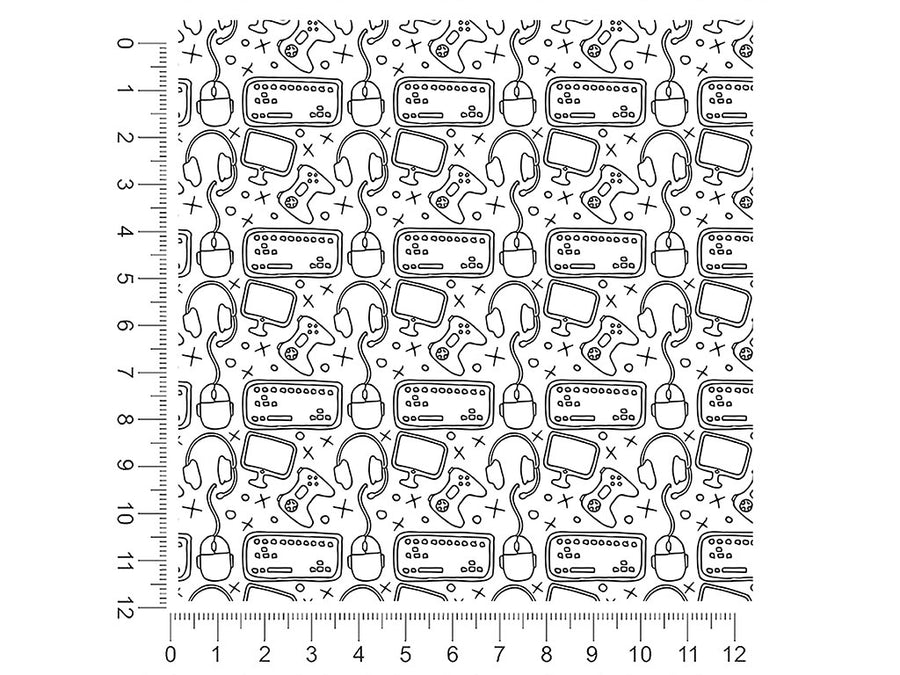 white setup gaming 1ft x 1ft Craft Sheets