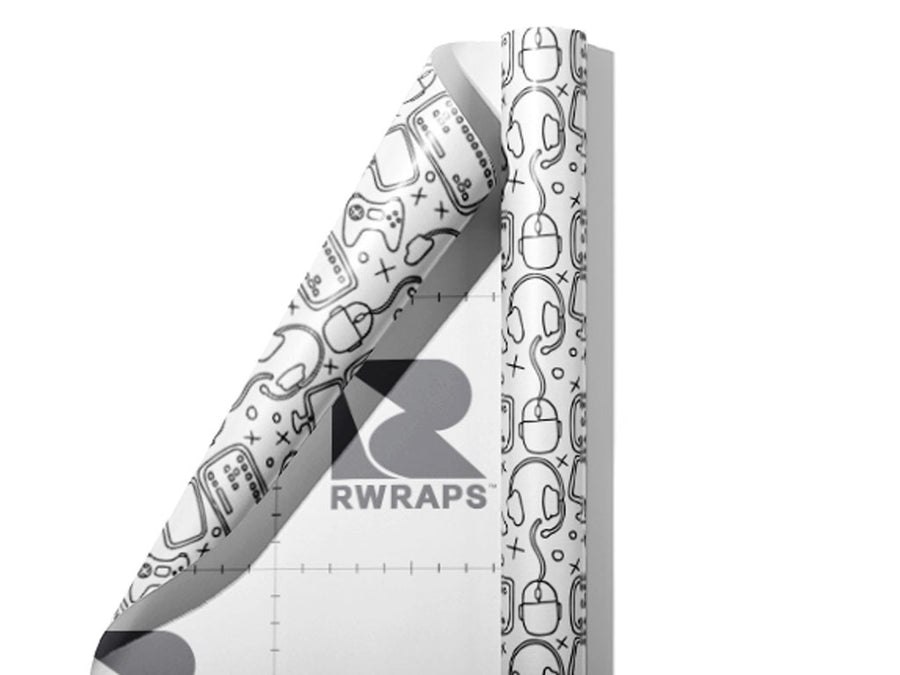 White Setup Gaming Wrap Film Sheets~Rwraps Series 914 White Setup Gaming Scrolled Sheet~3