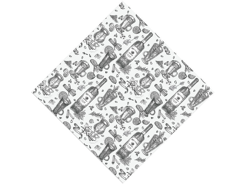 White Spiced Alcohol Vinyl Wrap Pattern