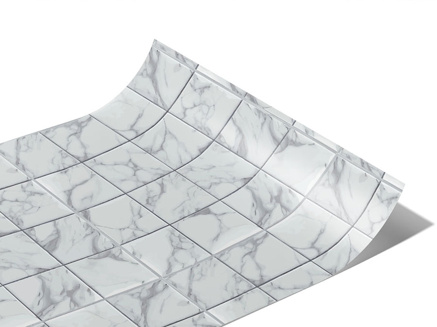 White Square Tile Vinyl Wraps~Rwraps Series 914 Digitally Printed Vinyl Wrap~1