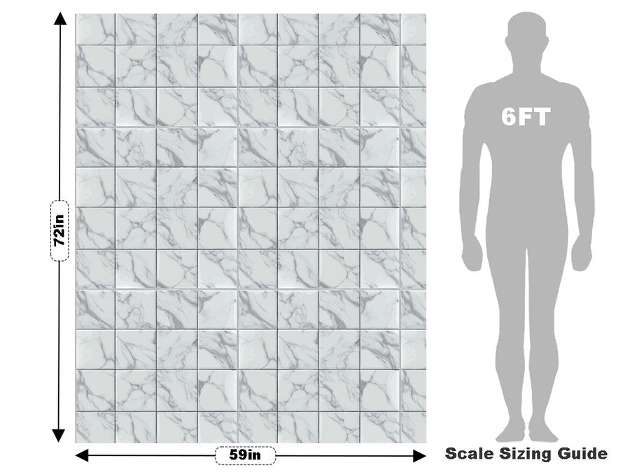 White Square Tile Vehicle Wrap Scale~Rwraps Series 914 White Square Tile Measurements~2