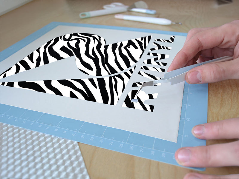 white tiger animal print Easy Weed Craft Vinyl