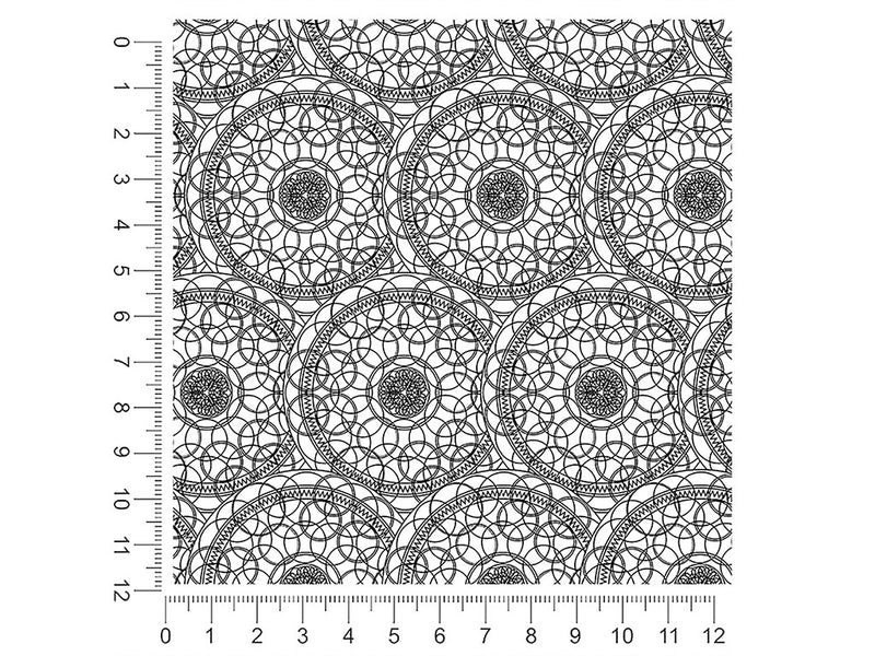 white venn mandala 1ft x 1ft Craft Sheets