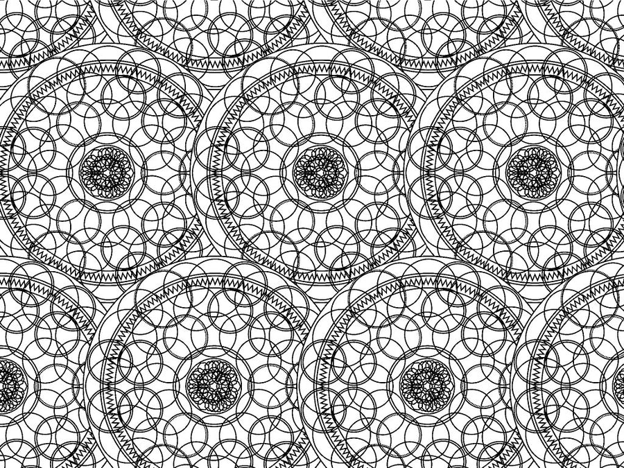 White Venn Mandala Vinyl Wrap Pattern~Rwraps Series 914 Digitally Printed Vinyl Wrap~0