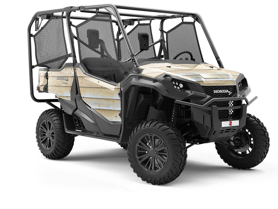 Whitewash Wood Plank Utility Vehicle Vinyl Wrap