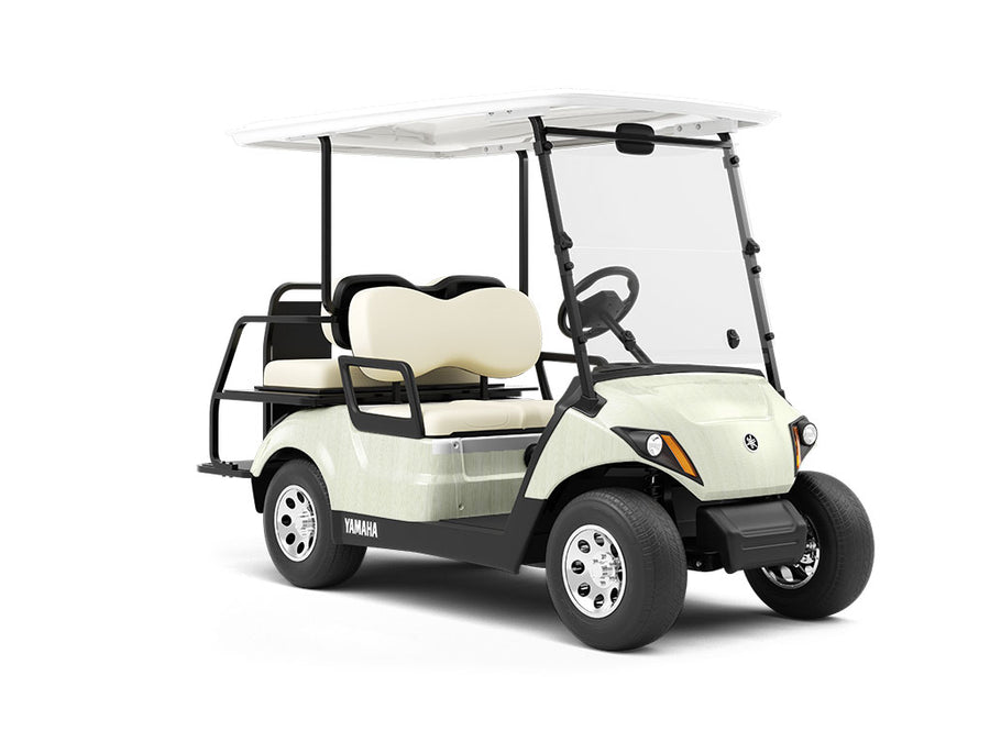 Whitewash Woodgrain Wrapped Golf Cart