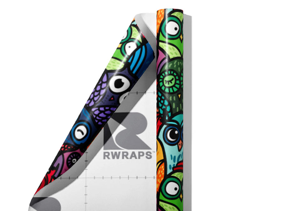 Who is There Birds Wrap Film Sheets~Rwraps Series 914 Who is There Birds Scrolled Sheet~3