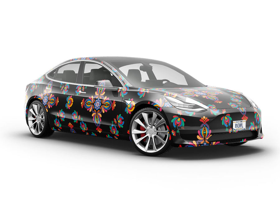 Wicked Flower Art Deco Vehicle Vinyl Wrap