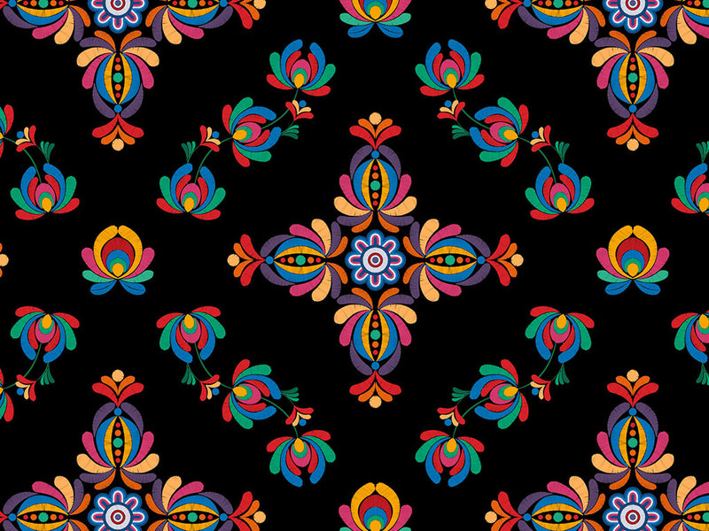 Wicked Flower Art Deco Vinyl Wrap Pattern~Rwraps Series 914 Digitally Printed Vinyl Wrap~0