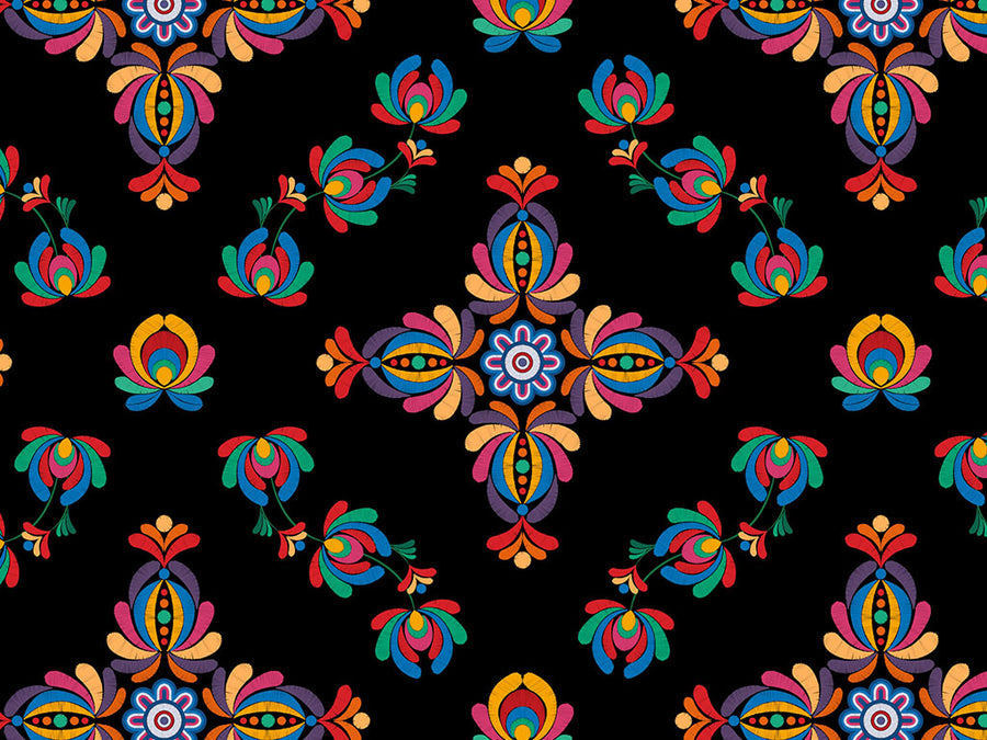 Wicked Flower Art Deco Vinyl Wrap Pattern~Rwraps Series 914 Digitally Printed Vinyl Wrap~0