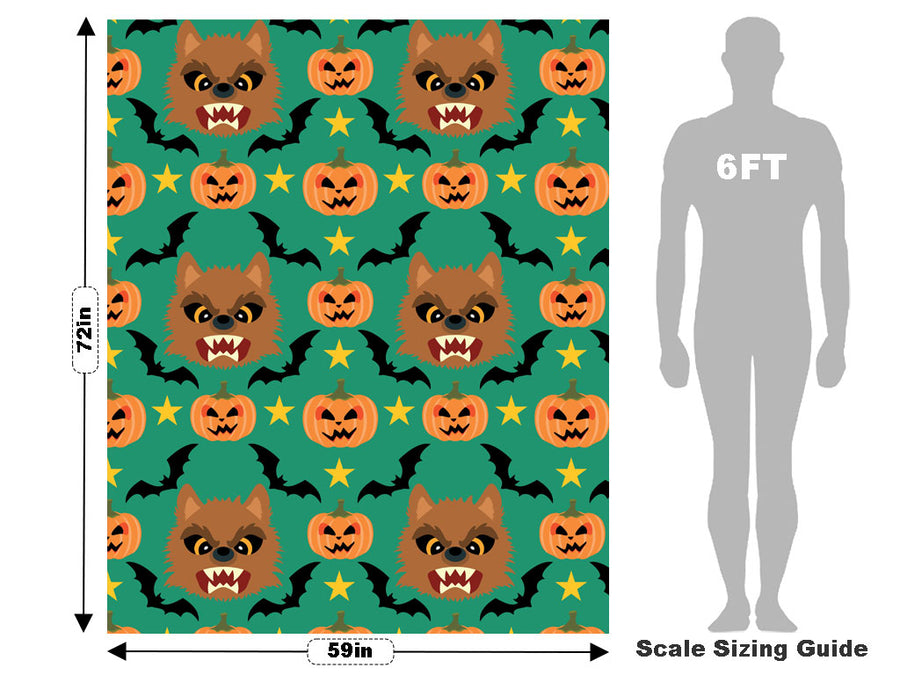 Wicked Werewolf Halloween Vehicle Wrap Scale~Rwraps Series 914 Wicked Werewolf Halloween Measurements~1