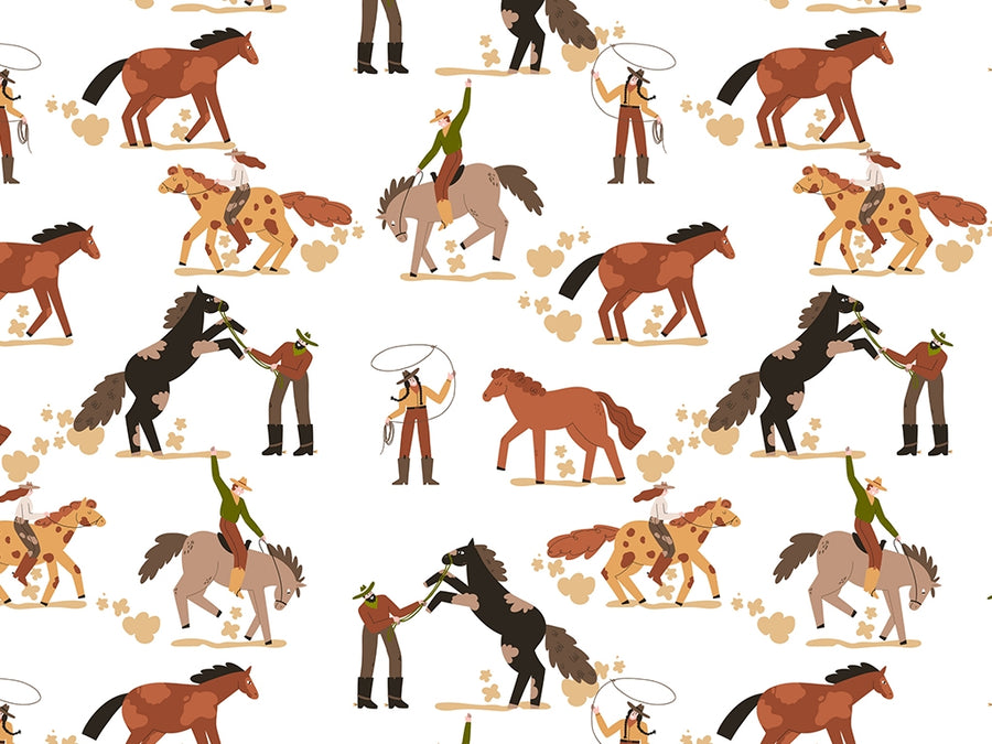 Wild Wrangling Cowboy Vinyl Wrap Pattern~Rwraps Series 914 Digitally Printed Vinyl Wrap~0