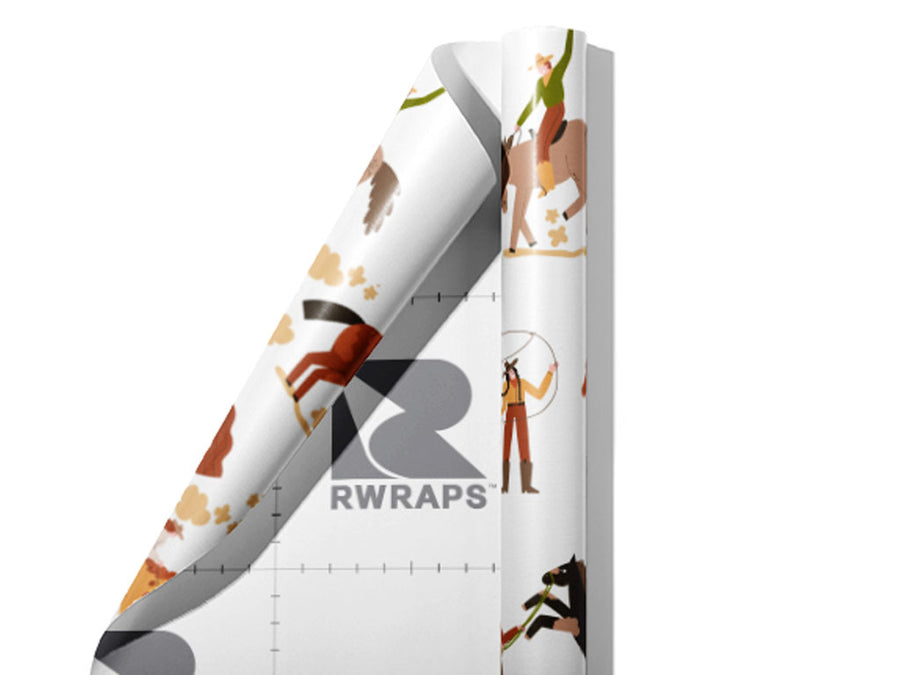 Wild Wrangling Cowboy Wrap Film Sheets~Rwraps Series 914 Wild Wrangling Cowboy Scrolled Sheet~3