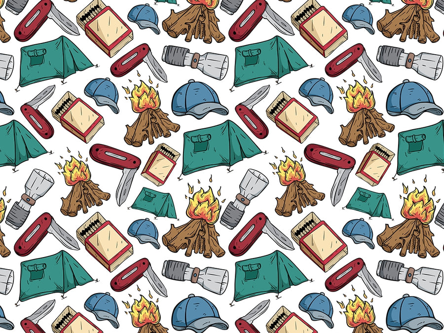 Wilderness Adventures Camping Vinyl Wrap Pattern~Rwraps Series 914 Digitally Printed Vinyl Wrap~0