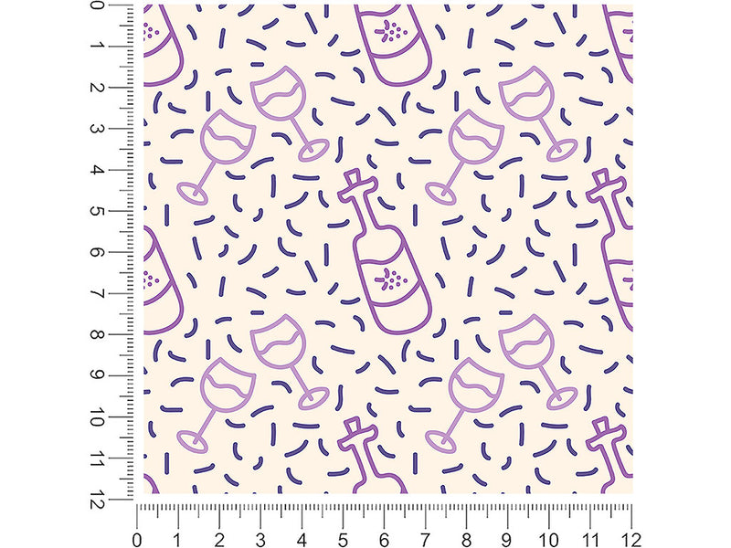 wine o-clock alcohol 1ft x 1ft Craft Sheets