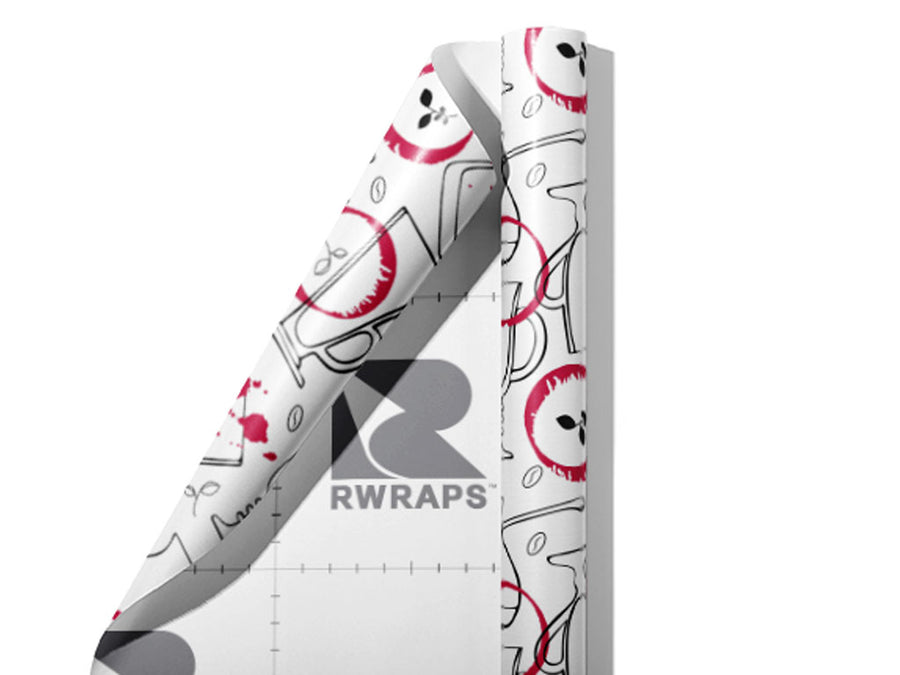 Wine Stains Alcohol Wrap Film Sheets~Rwraps Series 914 Wine Stains Alcohol Scrolled Sheet~3
