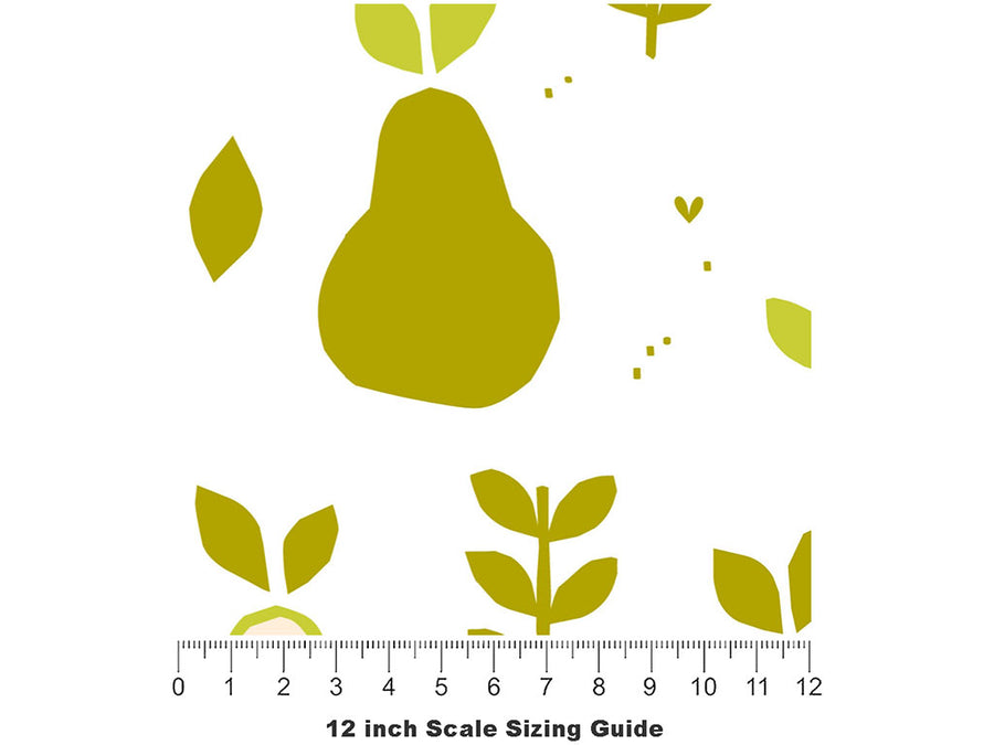 Winkfield Vicar Fruit Vinyl Film Pattern Size 12 inch Scale~Rwraps Winkfield Vicar Fruit Sizing Chart~2