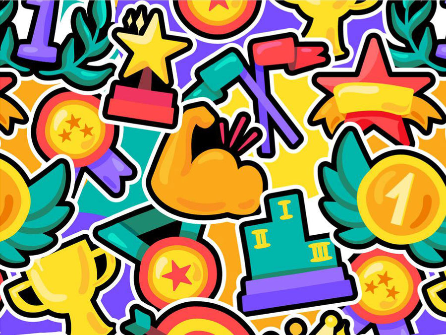 Winner Winner Sticker Bomb Vinyl Wrap Pattern~Rwraps Series 914 Digitally Printed Vinyl Wrap~0