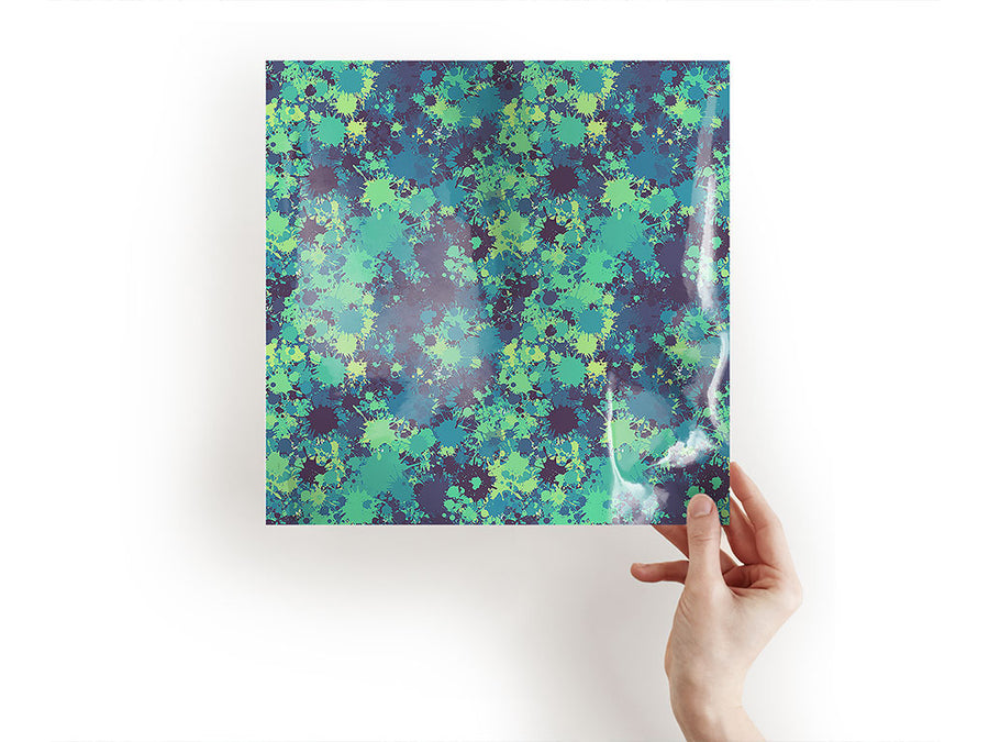 winter blues paint splatter Craft Sheets