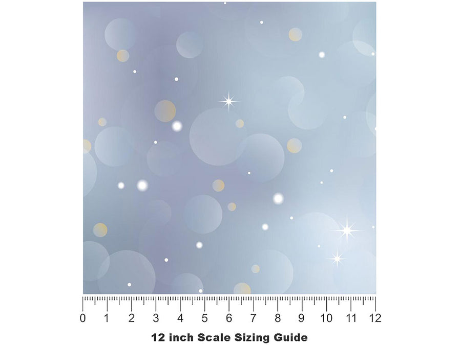 Winter Crisp Bokeh Vinyl Film Pattern Size 12 inch Scale~Rwraps Winter Crisp Bokeh Sizing Chart~2