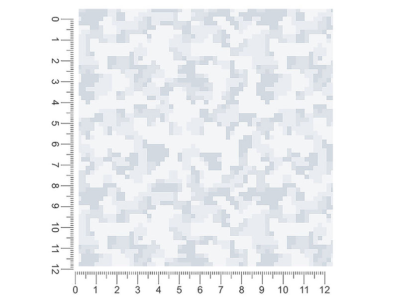 winter pixel camouflage 1ft x 1ft Craft Sheets