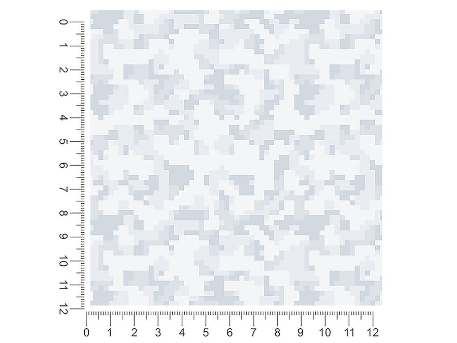 winter pixel camouflage 1ft x 1ft Craft Sheets
