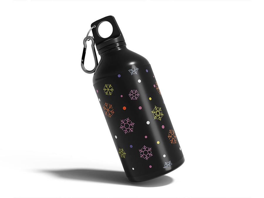 winter wonderland snowflake Water Bottle DIY Stickers