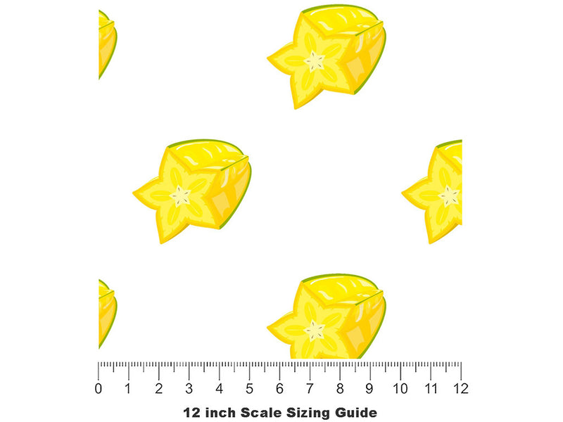 Wish Making Fruit Vinyl Film Pattern Size 12 inch Scale~Rwraps Wish Making Fruit Sizing Chart~2