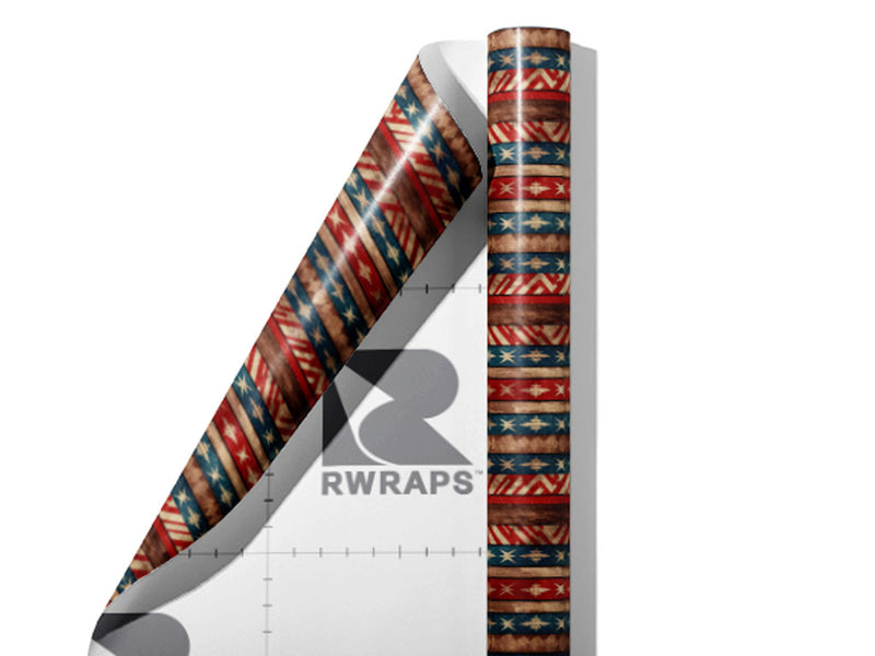 Wood Burn Americana Wrap Film Sheets~Rwraps Series 914 Wood Burn Americana Scrolled Sheet~4