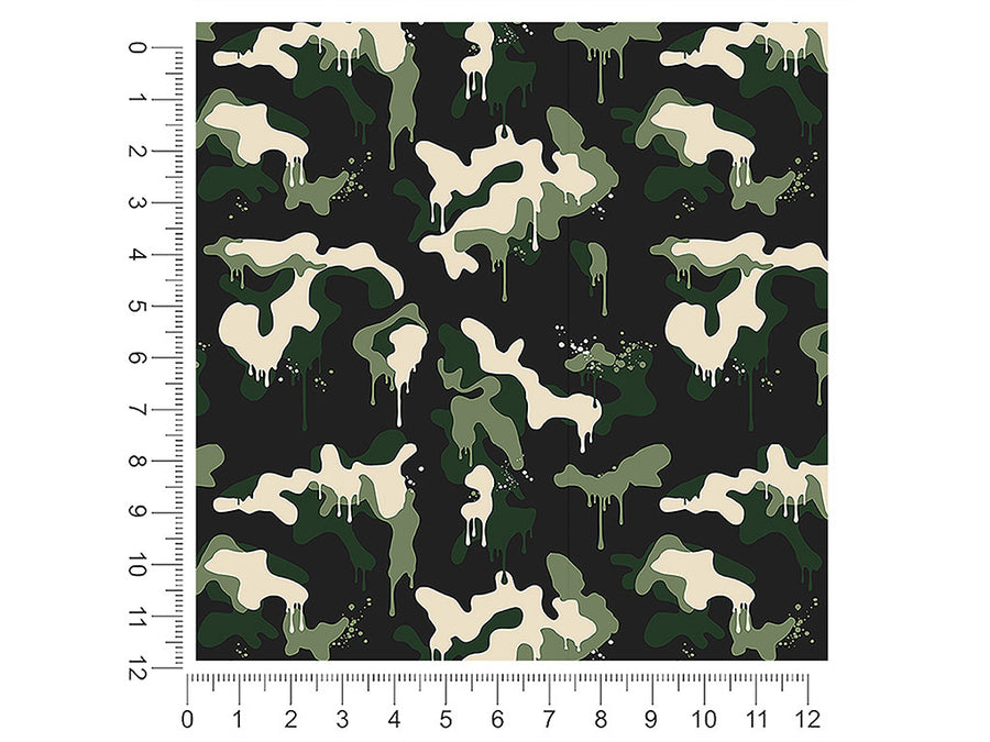 woodland graffiti camouflage 1ft x 1ft Craft Sheets