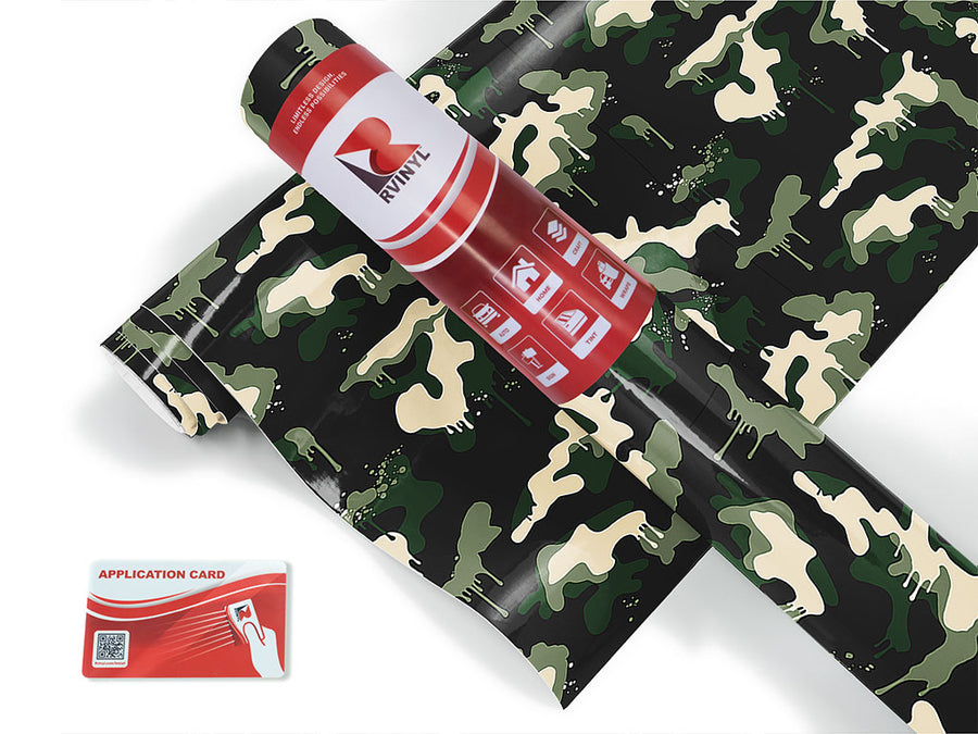 woodland graffiti camouflage Craft Vinyl Roll