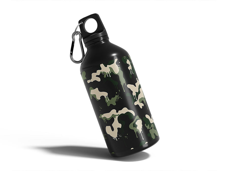 woodland graffiti camouflage Water Bottle DIY Stickers