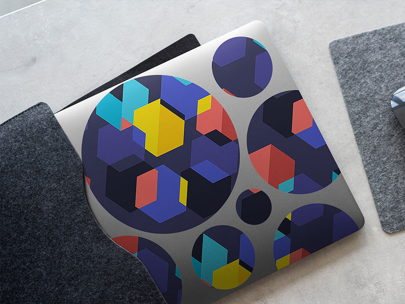 work over abstract geometric DIY Laptop Stickers