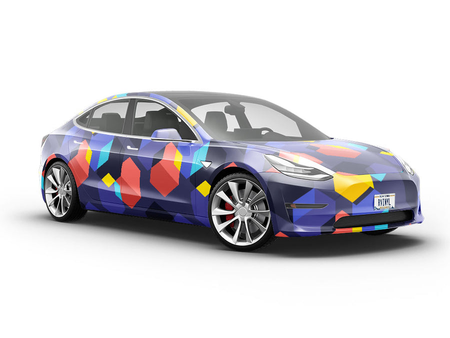 Work Over Abstract Vehicle Vinyl Wrap