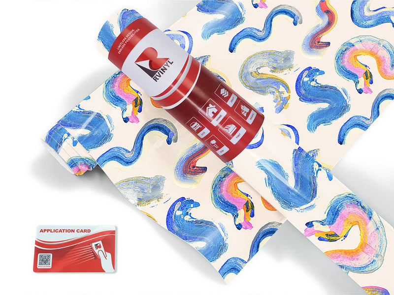 wormy dreams abstract geometric Craft Vinyl Roll