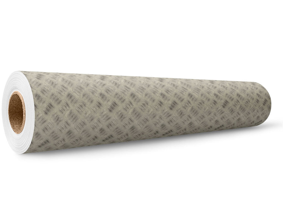 Worn Aluminum Diamond Plate Wrap Film Wholesale Roll~Rwraps Series 914 Diamond Plate Digitally Printed Vinyl Roll~5