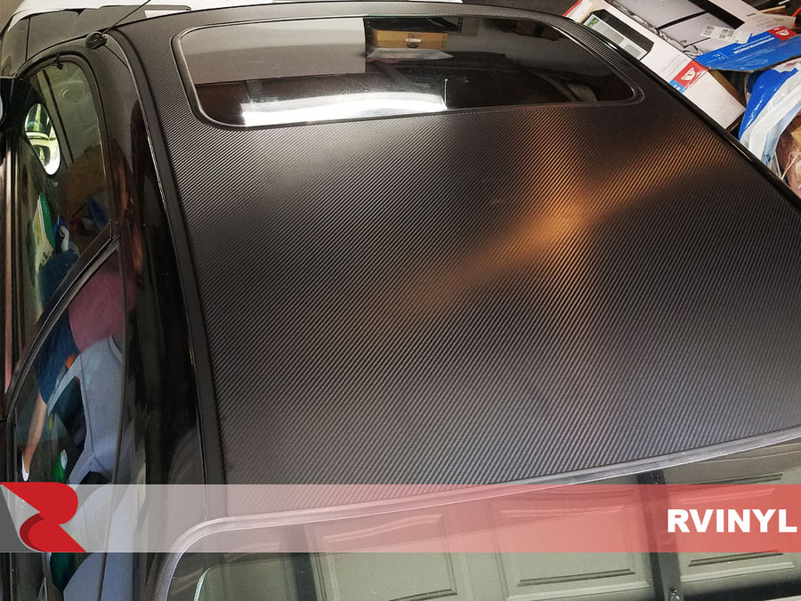 Rwraps Carbon Fiber Custom Black Hood Wrap